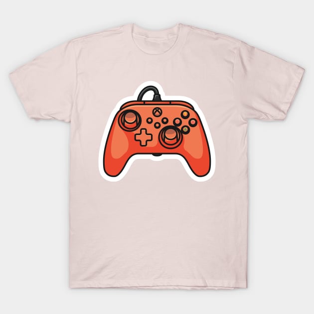 Joystick Controller and Game Pad Stick Sticker vector illustration. Sports and technology gaming objects icon concept. Video game controller or game console sticker logo design with shadow. T-Shirt by AlviStudio